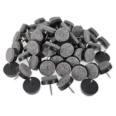Imagem de ALIMITOPIA 40 peças de almofada de feltro para móveis, resistente, protetor de chão para móveis de madeira, cadeiras e pés de perna (Φ22 mm ou 2,2 cm; preto)