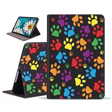 Imagem de stmedazm Capa para tablet Samsung Galaxy Tab S6 Lite 10,4 polegadas 2022/2020 [SM-P610/P613/P615/P619], capa fina de couro PU, suporte ajustável com despertar/hibernar automático - estampa colorida de