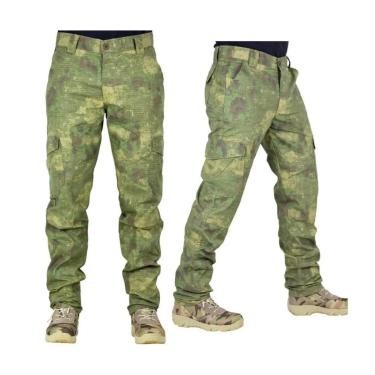 Imagem de Calça Tática Safo Militar Cargo 6 Bolsos Rip Stop Atacs FG-Masculino