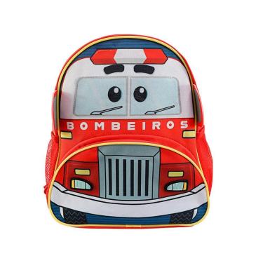 Imagem de Mochila Infantil Escolar Com Alças - Bombeiro