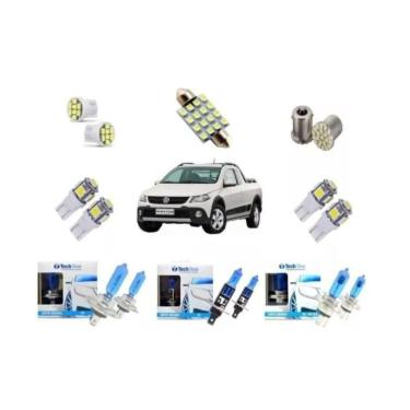 Imagem de Lâmpadas Super Branca Saveiro Cross G5 G6 Techone H7 H1 H4