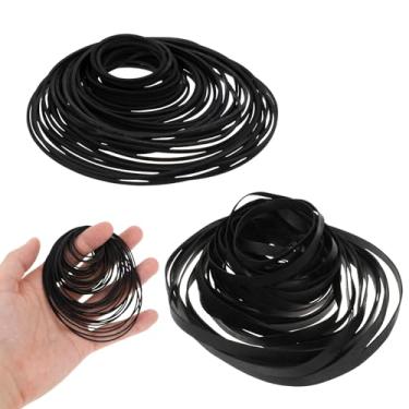 Imagem de 100 correias de borracha para gravador 40-135 mm Arcade Belt Cassette Tape Recorder Flat Cassette Tape Machine Cintos de borracha, 50 peças de 1 mm de largura e 50 peças de 4 mm de largura, correias