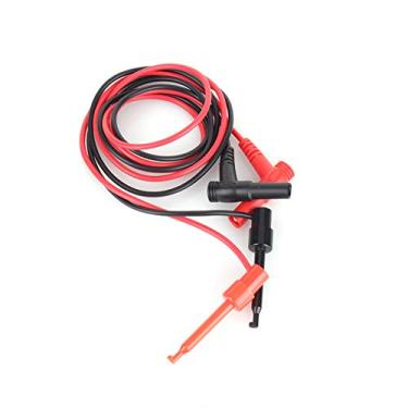 Imagem de Kit de Chumbo de Teste de Multímetro 1 par de Cabo de Sonda de Clipe de Plugue Banana Conjunto de 4 Mm de Diâmetro Com 1 M de Comprimento para Equipamentos Elétricos, Adequado