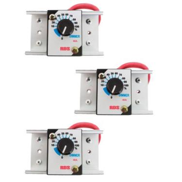 Imagem de Kit 3 Peças Dimmer 40A 6000w Regulador Potência 110~220Volts Voltagem 