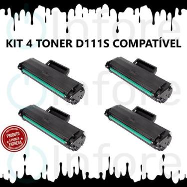 Imagem de Kit C/04 Un Toner MLT-D111S D111S Compatível Com M2070w M2020w M2070 2