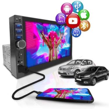 Imagem de Central Multimídia Universal Mp5 Bt 1 Din 7 Espelha Dvd Câm Sandero e 