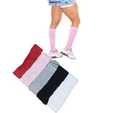 Imagem de Meia Aeróbica Fitness Academia 3/4 Cano Alto: Kit 2 Pares Sortidos Cor