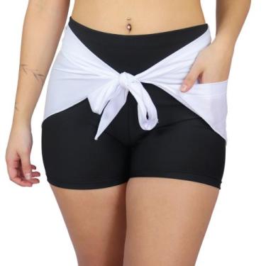 Imagem de Tampa bumbum de amarrar tam único sobre legging - SWG, Branco, U