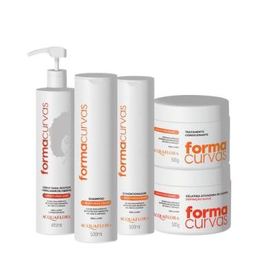 Imagem de Kit Acquaflora Forma Curvas Shampoo Condicionador Tratamento Condicion