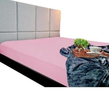 Imagem de Capa de Colchão Solteiro Cor Rosa Camitalia Malha 100% Poliester 60g/m