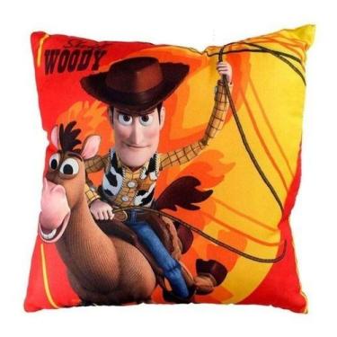 Imagem de Almofada Woody Toy Story Enchimento Em Fibra Macia 40x40cm - Zona Cria