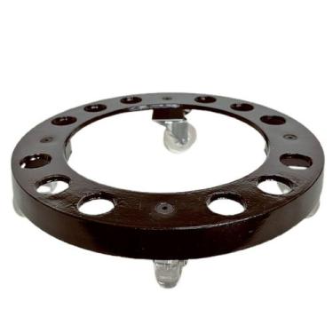 Imagem de Suporte de Alumínio Redondo com Roda Silicone para Vaso 30cm - Alpe & 