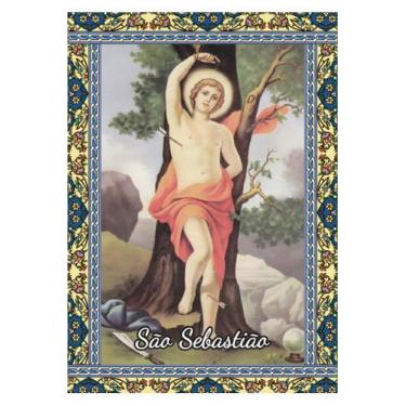 Imagem de 1.000 Santinhos São Sebastião (oração no verso) - 7x10 cm - Santinhos 