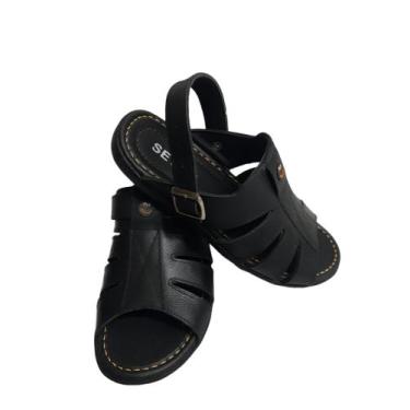 Imagem de Sandália Papete Franciscana Masculina Em Couro Anti-stress Para - Seve