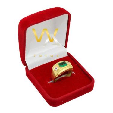 Imagem de Anel de formatura pedra Verde Esmeralda (Enfermagem, Medicina, Nutriçã