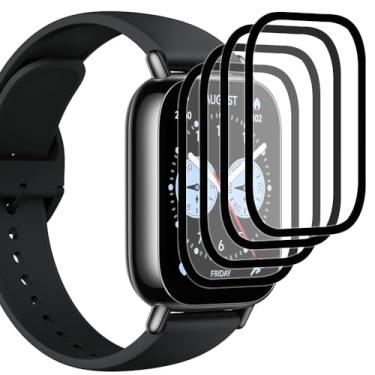 Imagem de Accdeny [4 peças] de película protetora com xiaomi redmi watch 5 lite, película de proteção de tela de borda 3D de 360°, cobertura total, proteção antiarranhões, sem bolhas, sensor de impressão