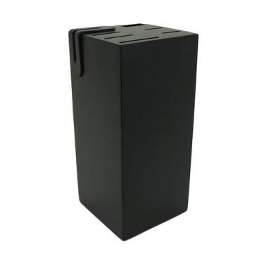 Imagem de Porta Facas Mimo AJ23129 Madeira Preto com Afiador - Mimo Style