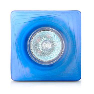 Imagem de Spot Dicroica Vidro Quadrado (Com Lampada) - Home Line, Azul, 110V