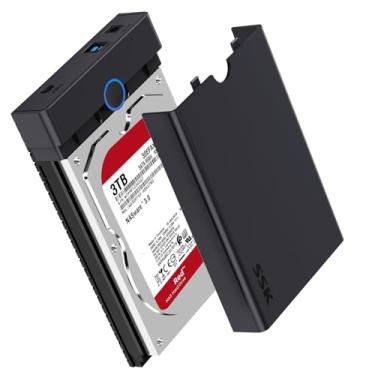 Imagem de SSK Gabinete de Disco Rígido Externo de 3,5 Usb 3.0 para Sata Lay-Flat Tool-Free Case Dock para 3,5 2,5 Polegadas Ssd/Hdd de Até 20 Tb Estação de Acoplamento de Disco Rígido Suporta Acabamento Uasp