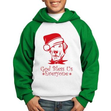 Imagem de Moletom Infantil Cachorro Noel - Foca na Moda, Branco, Verde, 10