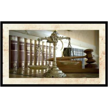 Imagem de Quadro Decorativo Direito Advogados Martelo Balança Lei Escritórios Qu