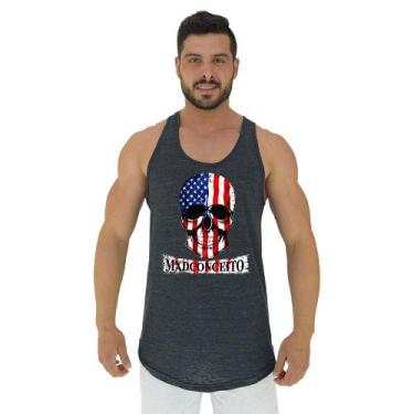 Imagem de Regata Longline Estampada Masculina MXD Conceito Caveira Americana, Ma