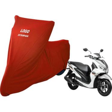 Imagem de Capa De Tecido Para Cobrir Moto Yamaha Fluo 125  Com Logo - Mz, Vermel