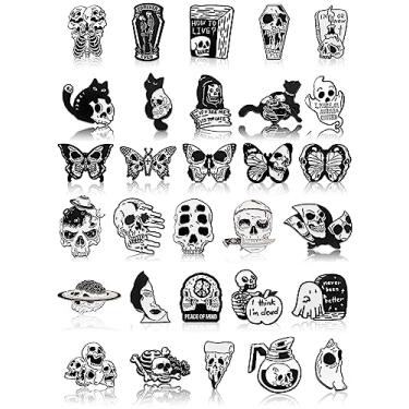 Imagem de Ferraycle Conjunto de 30 peças de alfinetes esmaltados para mochilas, alfinetes de lapela esmaltados de terror, broches steampunk para chapéus, roupas femininas e masculinas, as pictures shown, broches e broches