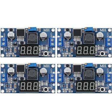 Imagem de 4 peças ajustáveis LM2596S DC-DC conversor de buck módulo de potência regulador de tensão reduzida 36V 24V 12V para 5V 2A estabilizador de tensão com visor de voltímetro digital