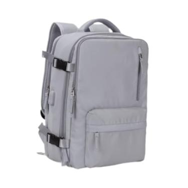 Imagem de Dynwave Bolsa de viagem feminina mochila de mão bolsa de fitness à prova d'água mochila de negócios para viagens acampamento caminhadas ioga mochila, Cinza