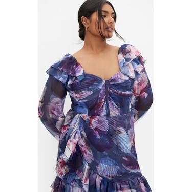 Imagem de CITY CHIC Vestido plus size, vestido floral Crysta, Cristal floral, 50
