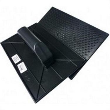 Imagem de Desempenadeira Pvc Emave Preta Corrugada 18 X30Cm - Kit C/6 Pecas