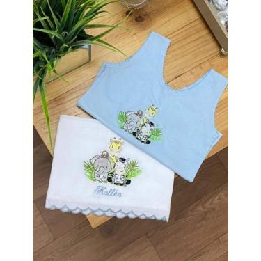 Imagem de Kit camiseta + fralda bordada - Cremer