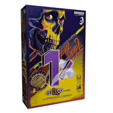 Imagem de Iconiq Studios Evil Dead 2 1% - Ash Williams Groovy One Percent Party Games - Card Games - 2 Decks and 2 dice - Fun Fast