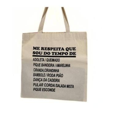 Imagem de Bolsa Ecobag  100% algodão estampa TEMPOS MELHORES - CARIOCA MAIS