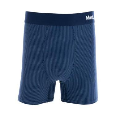 Imagem de Cueca Boxer Mash 045.00 Masculina Casual Risca De Giz Microfibra T. P/