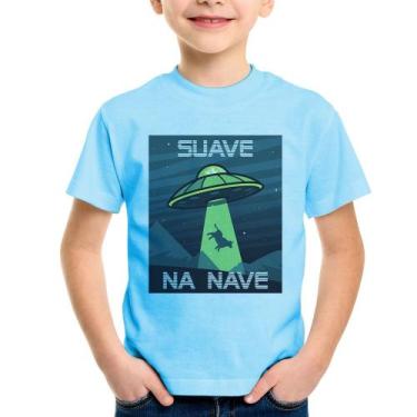 Imagem de Camiseta Infantil Suave na nave - Foca na Moda, Azul bebê, 2