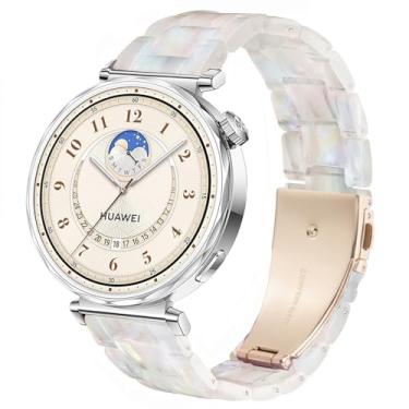 Imagem de DEALELE Pulseiras femininas compatíveis com Huawei Watch GT5 Pro de 42 mm/GT5 de 41 mm/GT4 de 41 mm/Garmin Venu 3S/Forerunner 265S/Fossil Gen 6, pulseira de substituição de resina colorida de 18 mm,