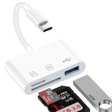 Imagem de Leitor de cartão SD USB C, leitor de cartão de memória tipo C para Samsung Galaxy S25 Ultra S25 S24 S23, adaptador de alta velocidade 3.0 USB C para leitor de cartão Micro SD/TF para iPhone 17 16e 16