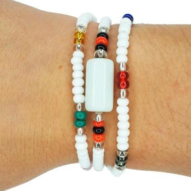 Imagem de Pulseira Guia de Proteção dos 14 Orixás - Balaio de Santo, 17 cm