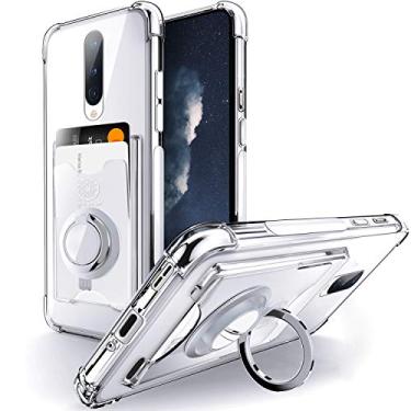 Imagem de Shields Up Capa para OnePlus 8, capa 1+8 (não serve para a versão TMobile), capa carteira minimalista com suporte para cartão e suporte de anel, [proteção contra quedas] Capa protetora fina para