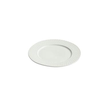 Imagem de Prato de cerâmica de relevo criativo, prato de macarrão branco para bife ocidental - 26,7 cm