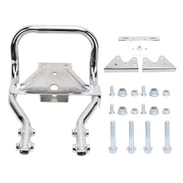 Imagem de Rack de Armazenamento de Cauda de Motocicleta Com Plack de Bagagem de Banco Traseiro, Rack de Bagagem de Ferro Destacável Preto para Monkey Mini Trail Bike Dax Z50A Z50R Z50J