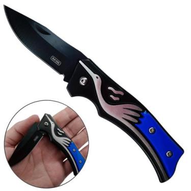 Imagem de Canivete de Aço Inoxidável 16cm, Lâmina de 7cm com Clip para Bolso, Le