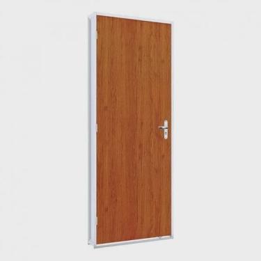 Imagem de Porta de Aço Duraplac 215x85cm Batente de Aço 12cm Riobras
