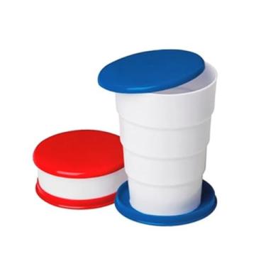 Imagem de Copo Retrátil Sanfonado 150 ml – Compacto, Portátil e Prático para Viagens, Kit com 2 Unidades