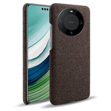 Imagem de Capa para Huawei Mate 60,Capa desenhada em lona,Case Protetora Ultrafina com Empunhadura Macia,Design em Tecido Antichoque e Antiarranhões-Brown
