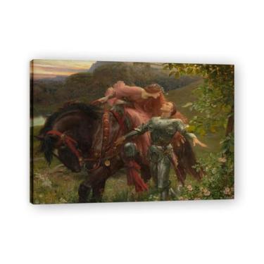 Imagem de Impressões em tela famosas, reprodução em tela, pintura emoldurada, imagem de arte de parede para decoração de casa, (linda mulher sem coração). Moldura interna de 40 x 56 cm x 15,7 x 20,1 pol