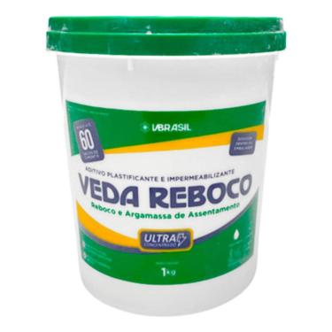 Imagem de Aditivo para Reboco e Massas Veda Reboco 1kg Impermeabilizante Profissional para Uso Interno e Externo