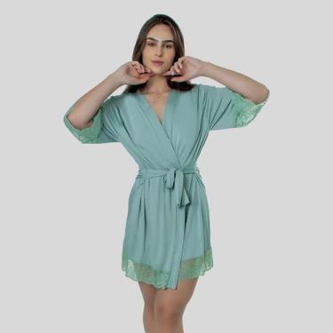 Imagem de Robe de luxo sexy noiva feminino detalhe em renda - ALTIE, Teos, GG